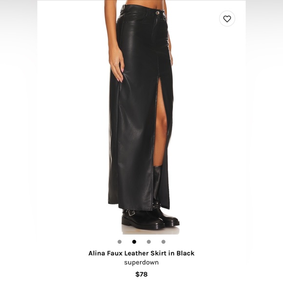 Superdown Faux Leather Skirt - Picture 3 of 3